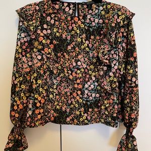 Zara Basic Collection - Floral Blouse - Size L